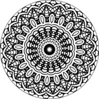 Decorative mandala with classic floral elements on white background. Seamless abstract pattern. Suitable for coloring book, wrapping paper, packaging. vector