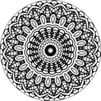 decorativo mandala con clásico floral elementos en blanco antecedentes. sin costura resumen modelo. adecuado para colorante libro, envase papel, embalaje. vector