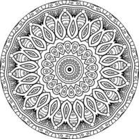 decorativo mandala con marina elementos y olas en blanco aislado antecedentes. para colorante libro paginas vector