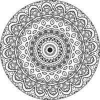 mandala colorante libro Arte. saludo tarjeta, pegatina, cordón modelo y tatuaje. decoración para interior diseño. vector circulo de mandala con floral ornamento modelo. antecedentes