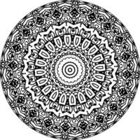 fácil mándala, sencillo mandalas flores colorante página en blanco antecedentes. vector