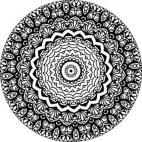 Easy mandala, simple mandalas flowers coloring page on white background. vector