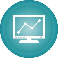 Graph line Screen Vector Icon
