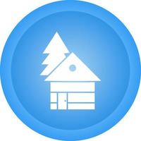 Wood Cabin Vector Icon