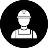 Factory Worker Man Vector Icon Style