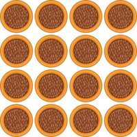 Pattern homemade cookie different taste in pastry biscuit png