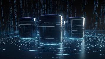 3d representación de resumen digital tecnología antecedentes. grande datos conexión concepto foto