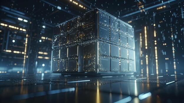 3d representación de resumen digital tecnología antecedentes. grande datos conexión concepto foto