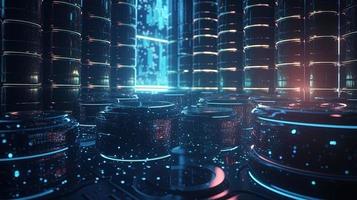 3D rendering of abstract digital technology background. Big data connection concept photo