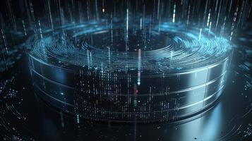 3D rendering of abstract digital technology background. Big data connection concept photo