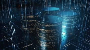 3D rendering of abstract digital technology background. Big data connection concept photo