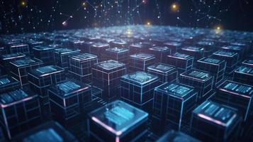 3D rendering of abstract digital technology background. Big data connection concept photo
