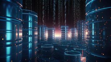3D rendering of abstract digital technology background. Big data connection concept photo