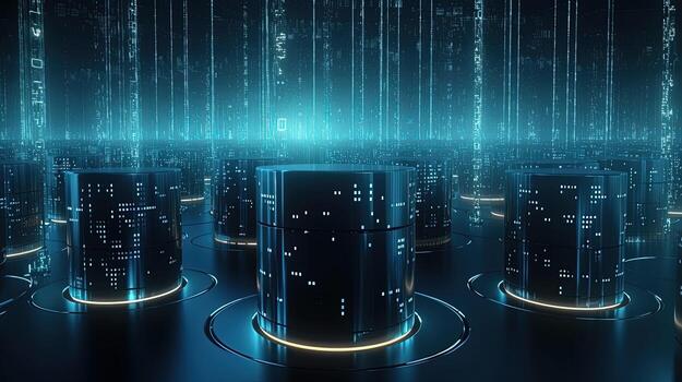 3d representación de resumen digital tecnología antecedentes. grande datos conexión concepto foto