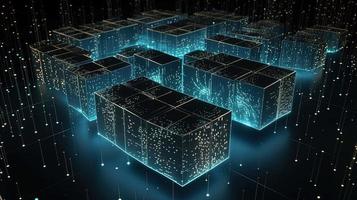 3D rendering of abstract digital technology background. Big data connection concept photo