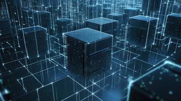 3D rendering of abstract digital technology background. Big data connection concept photo