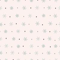 Doodle style snowflakes seamless pattern boho vector