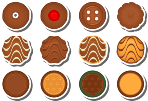 grande conjunto de biscoito caseiro gosto diferente em biscoito de confeitaria png