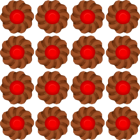 Pattern homemade cookie different taste in pastry biscuit png