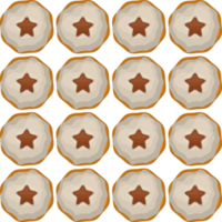 Pattern homemade cookie different taste in pastry biscuit png