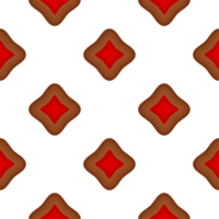 Pattern homemade cookie different taste in pastry biscuit png