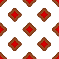 Pattern homemade cookie different taste in pastry biscuit png