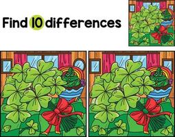 Bundle of Shamrocks Find The Differences vector