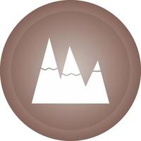 Ice Top Mountain Vector Icon