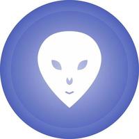 icono de vector de cara alienígena