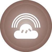 Cloudy with Rainbow Vector Icon