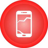 Broken Cell Phone Vector Icon