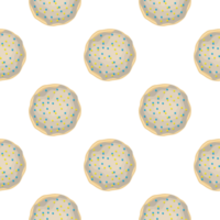 Pattern homemade cookie different taste in pastry biscuit png