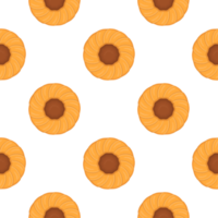 patrón de galletas caseras de diferentes sabores en galletas de pastelería png