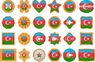 caseiro bolacha com bandeira país Azerbaijão dentro saboroso bolacha png