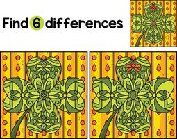 Shamrock Mandala Find The Differences vector