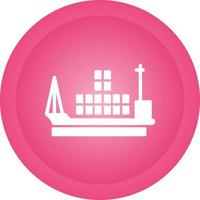 Cargo Ship Vector Icon