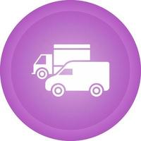 icono de vector de camiones estacionados