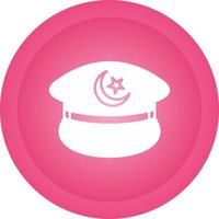 icono de vector de sombrero militar