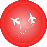 Round Travel Flights Vector Icon