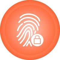 Fingerprint Lock Vector Icon