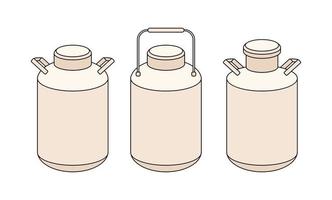 Milk container can icon vector outline illustration. Hand drawn doodle line contour drawing