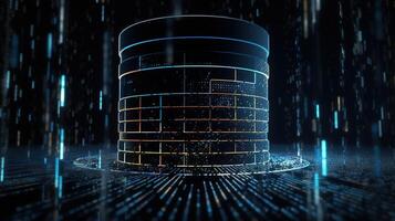 3d representación de resumen digital tecnología antecedentes. grande datos conexión concepto.generativo ai foto