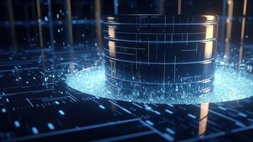 3d representación de resumen digital tecnología antecedentes. grande datos conexión concepto.generativo ai foto