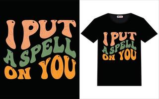 Trendy Halloween graphic vintage typography and lettering t shirt design vector