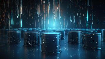 3D rendering of abstract digital technology background. Big data connection concept. photo
