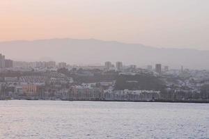 Sunset over the sea photo