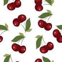 High quality vector illustration. Pattern with cherries. Pattern with berries.
