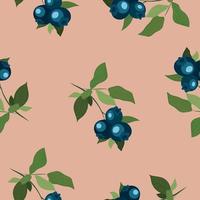 High quality vector illustration. Blueberry pattern. Pattern with berries.