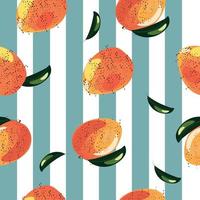Vector pattern.Mango. Mango pattern. Mango with leaves pattern.