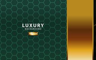 luxury premium gold and green vector background banner design with golden line.